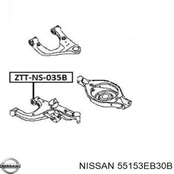 55153EB30B Nissan/Infiniti Сайлентблок задньої тяги