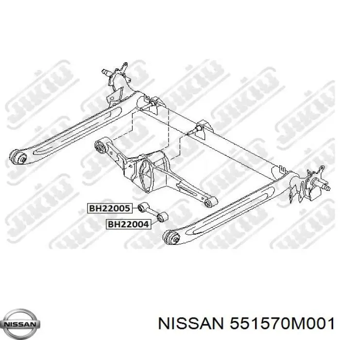 551570M001 Nissan/Infiniti Сайлентблок тяги поперечної, задньої підвіски