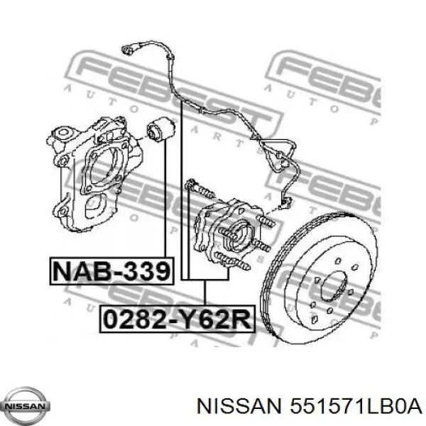 Купити 551571LB0A Nissan/Infiniti Сайлентблок цапфи задньої