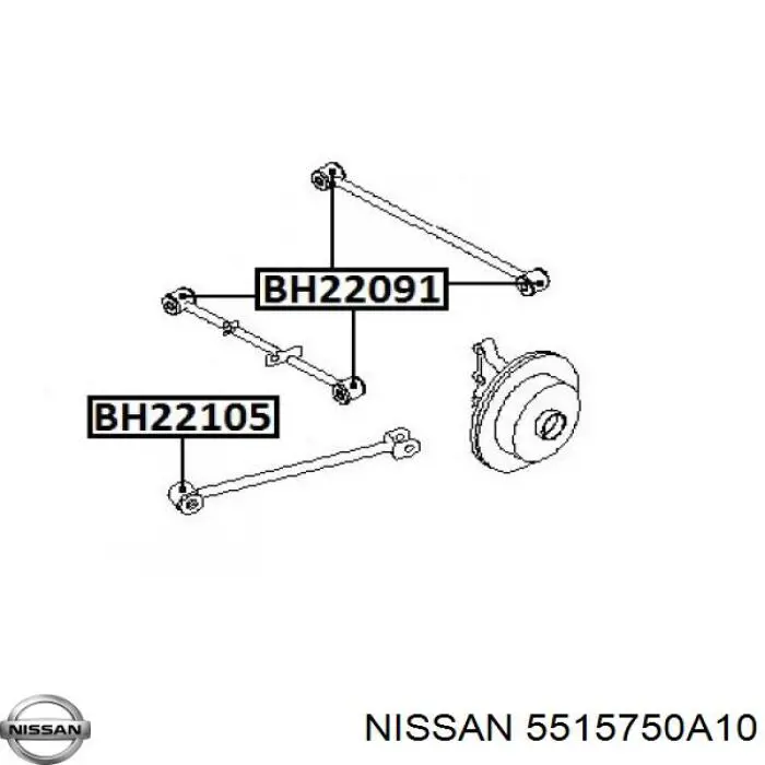 Сайлентблок заднього поперечного важеля NIPPON MOTORS NMS2004 ціна, від 3.32 USD