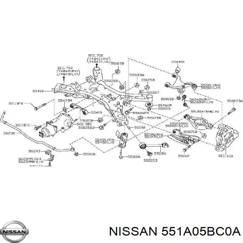  551A05BC0A Nissan