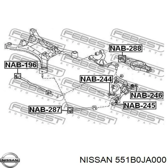 Важіль задньої підвіски нижній, лівий/правий Nissan Teana (J32) (Нісан Теана)