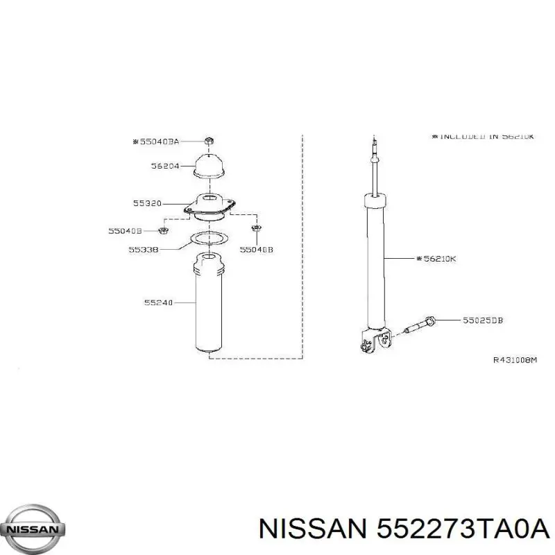  Nissan/Infiniti 552273TA0A ціна, від 7.99 USD