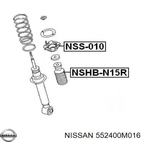 552400M016 Nissan буфер-відбійник амортизатора заднього + пильовик