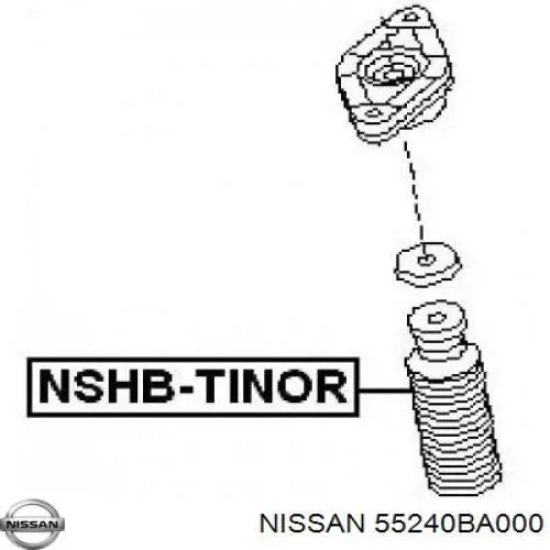 55240BA000 Nissan/Infiniti Буфер амортизатора заднього