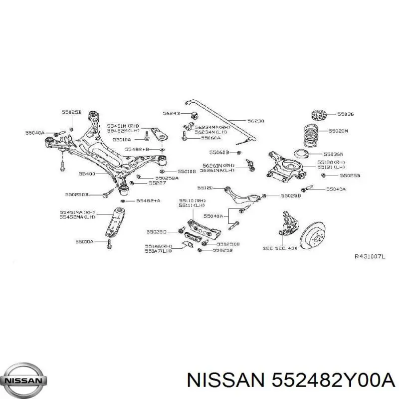 Відбійник на задні амортизатори Nissan/Infiniti 552482Y00A ціна, від 9.97 USD