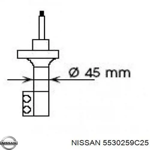 5530259C25 Nissan амортизатор задній, правий