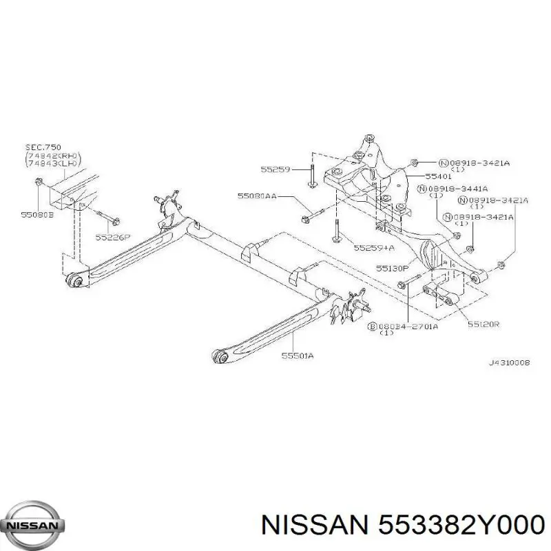  553382Y000 Nissan