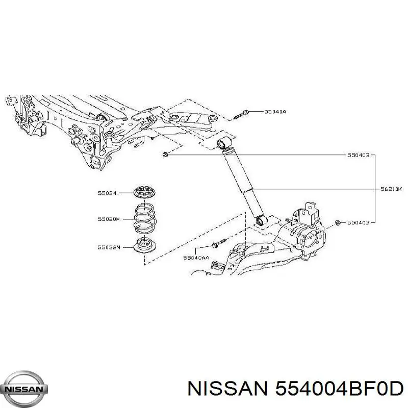 554004BF0D Nissan/Infiniti Підвіска задня