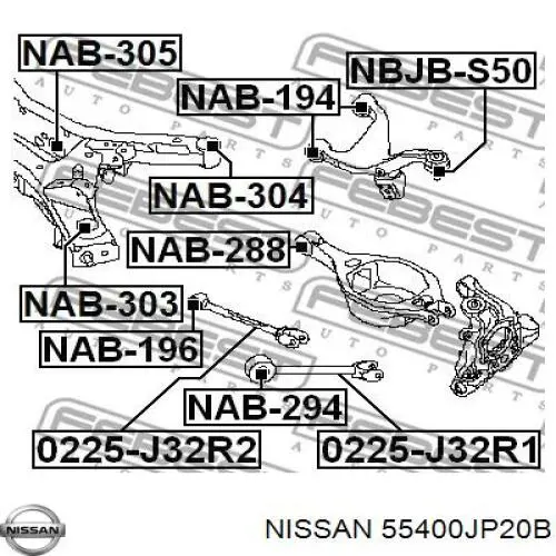 Балка задньої підвіски, підрамник Nissan Murano (Z51) (Нісан Мурано)