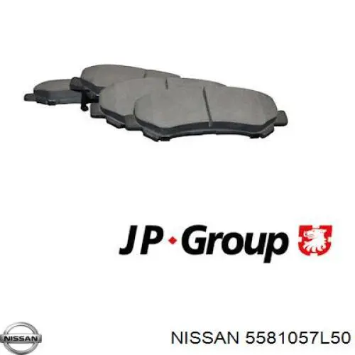 Передні тормозні колодки 5581057L50 Nissan/Infiniti