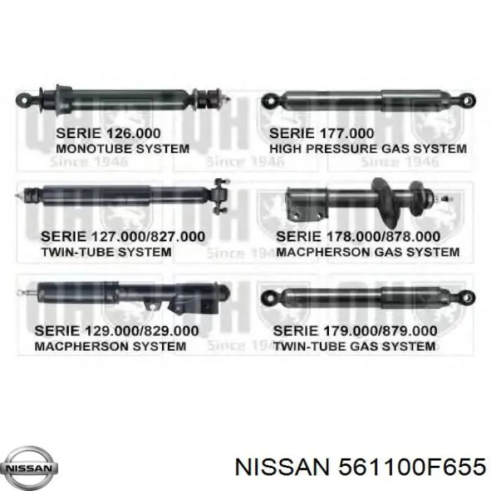 Купити 561100F655 Nissan/Infiniti Амортизатор передньої підвіски