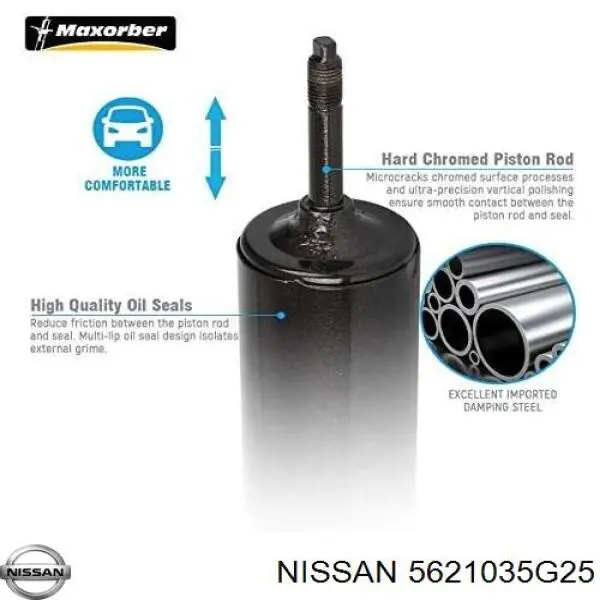 Амортизатор задній Nissan/Infiniti 5621035G25 ціна, від 25.81 USD