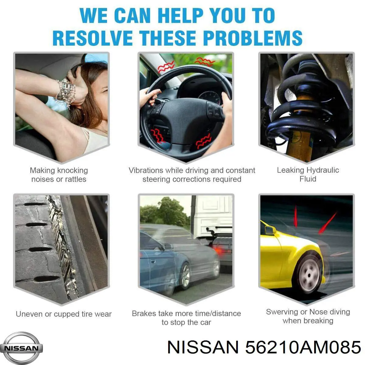 Амортизатор задній Nissan/Infiniti 56210AM085 ціна, від 64.30 USD
