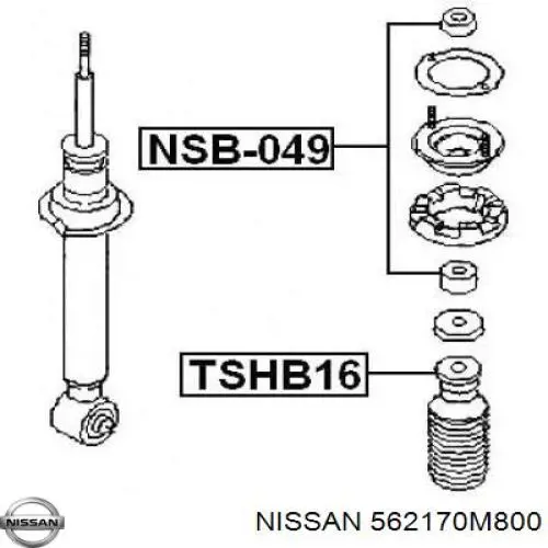 562170M800 Nissan/Infiniti Опора амортизатора