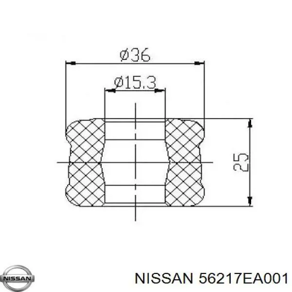 56217EA001 Nissan/Infiniti Втулка штоку переднього амортизатора