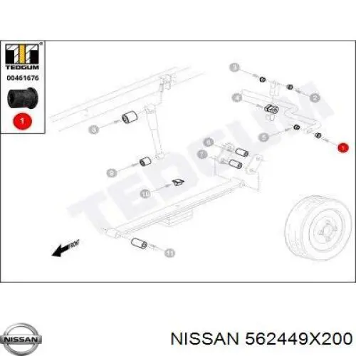 Втулка стійки заднього стабілізатора Renault (RVI) 5001871686 ціна, від 1.79 USD