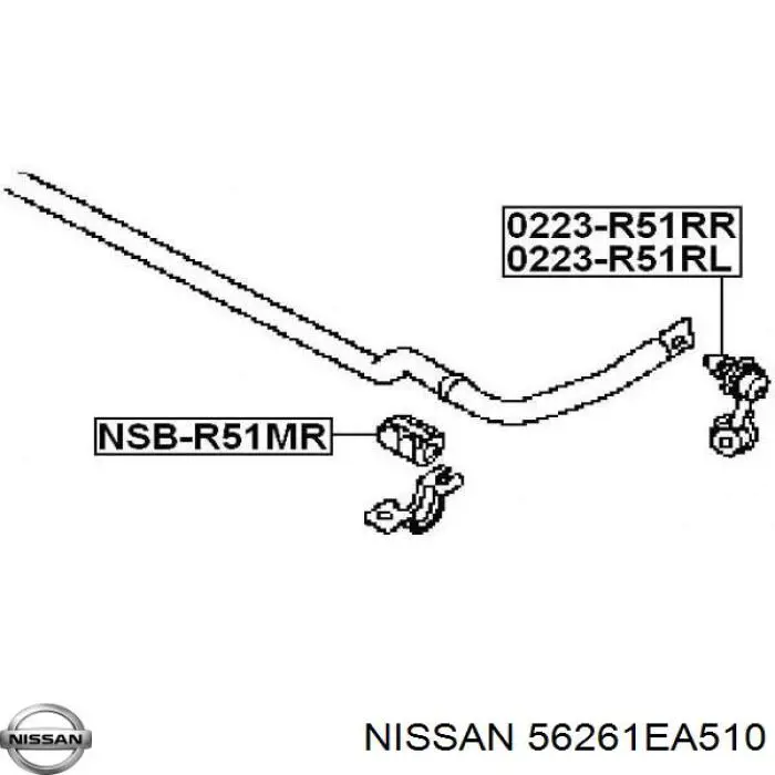 Купити 56261EA510 Nissan/Infiniti Яйця стабілізатора заднього