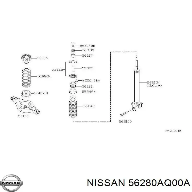  Nissan/Infiniti 56280AQ00A ціна, від 43.50 USD