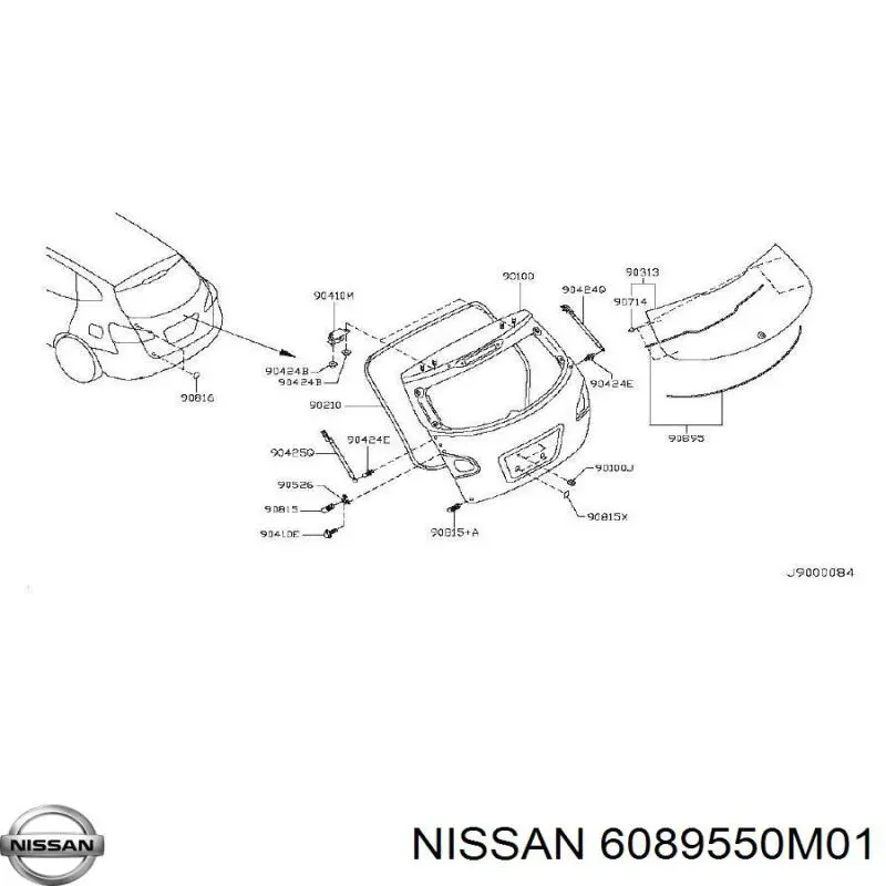  Nissan/Infiniti 6089550M01 ціна, від 1.10 USD