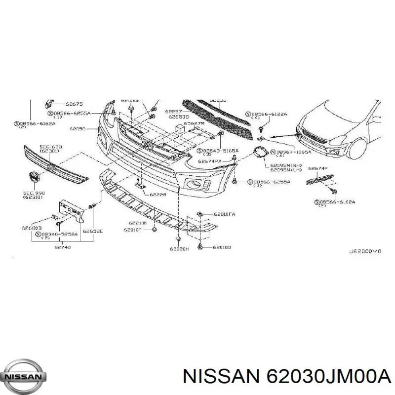 Шина бампера переднього FPS FP5015941 ціна, від 45.56 USD