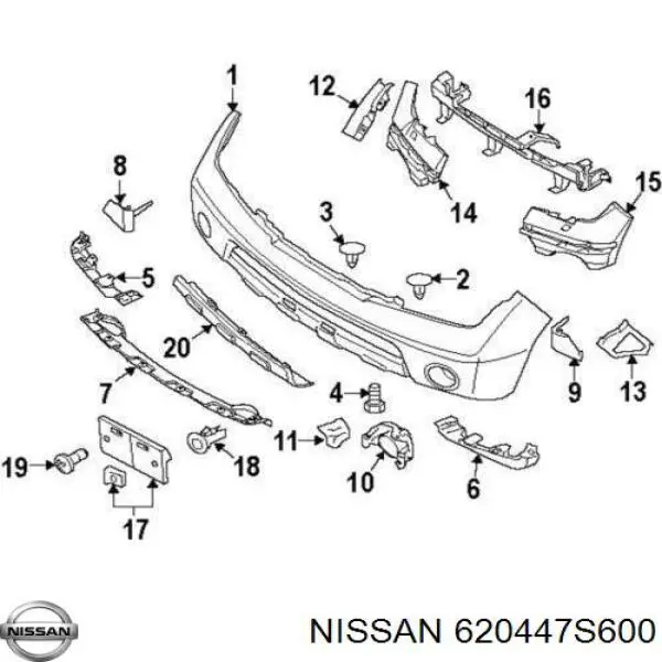 Купити 620447S600 Nissan/Infiniti 