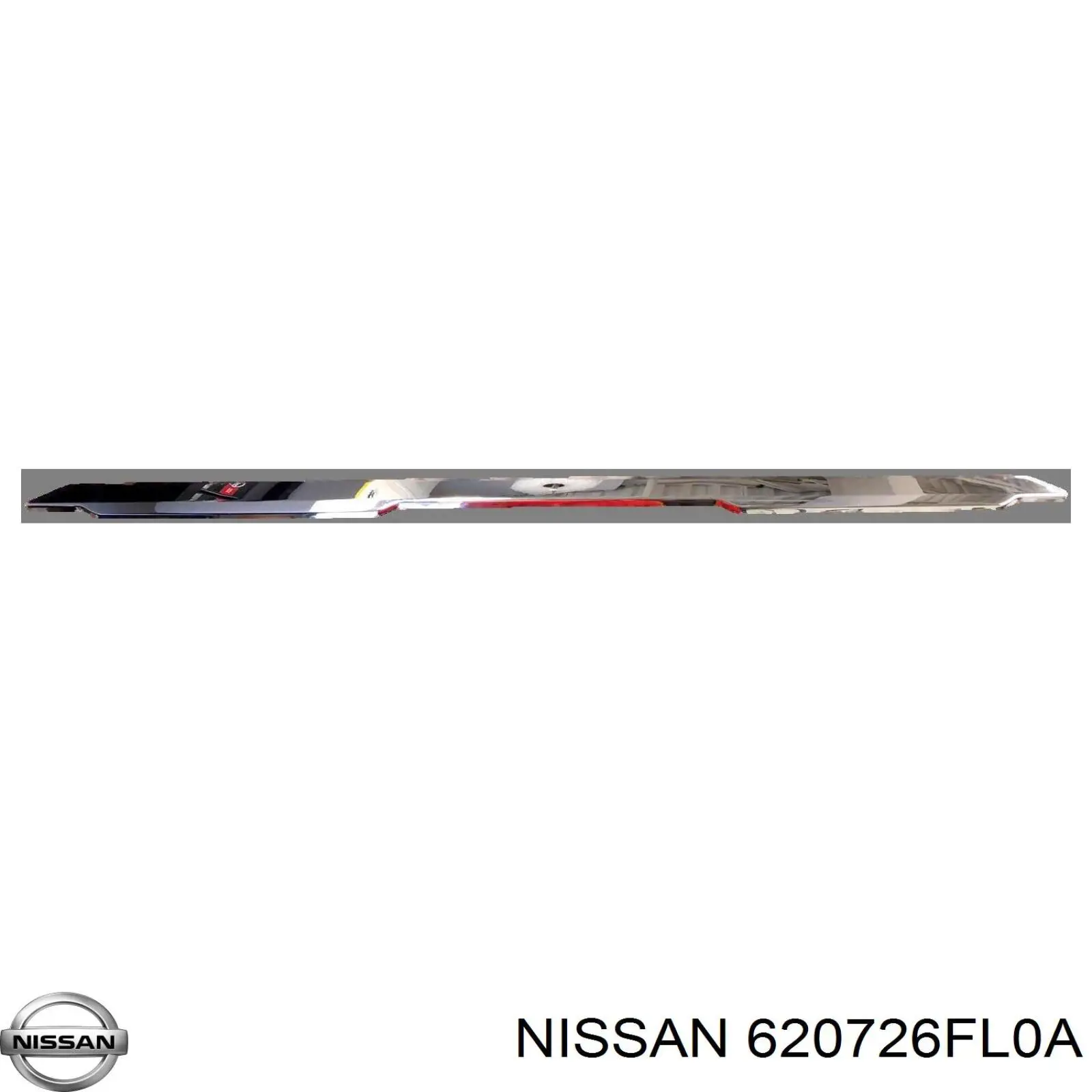 Молдинг переднього бампера 620726FL0A Nissan