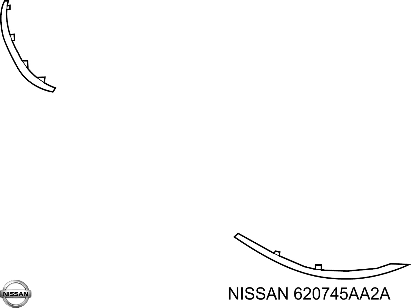 Молдинг переднього бампера, правий Nissan Murano (Z52) (Нісан Мурано)