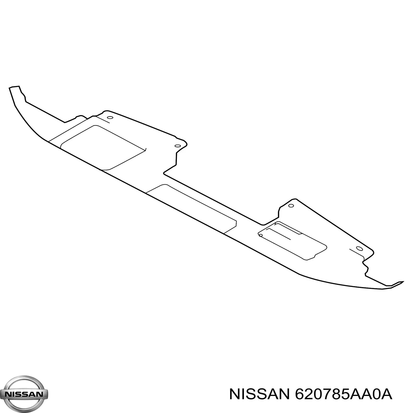 620785AA0A Nissan/Infiniti Накладка верхня передній панелі / супорта радіатора