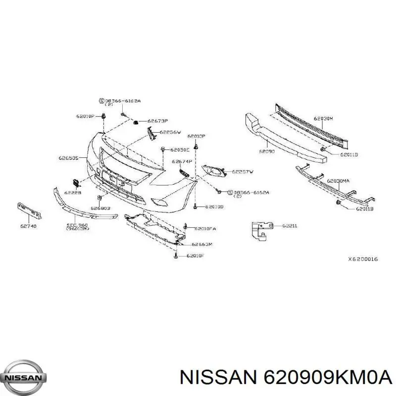  620909KM0A Nissan