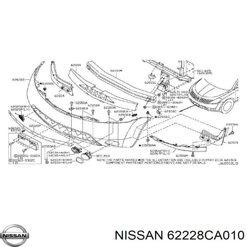  62228CA010 Nissan