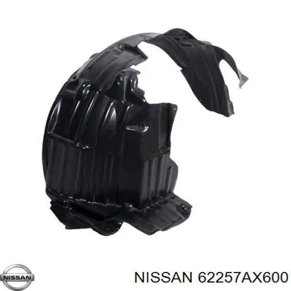 62257AX600 Nissan заглушка/ решітка протитуманних фар бампера переднього, ліва