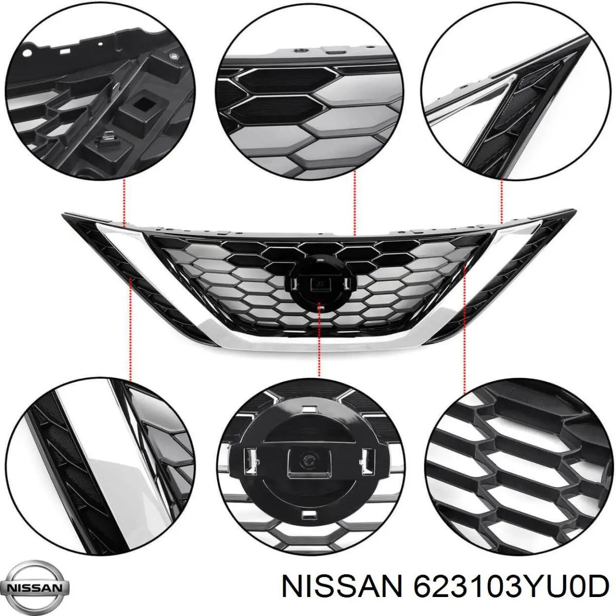 Облицювання радіатора Nissan/Infiniti 623103YU0D ціна, від 69.21 USD