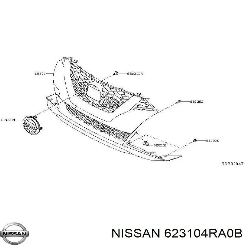 623104RA0B Nissan/Infiniti Решітка радіатора