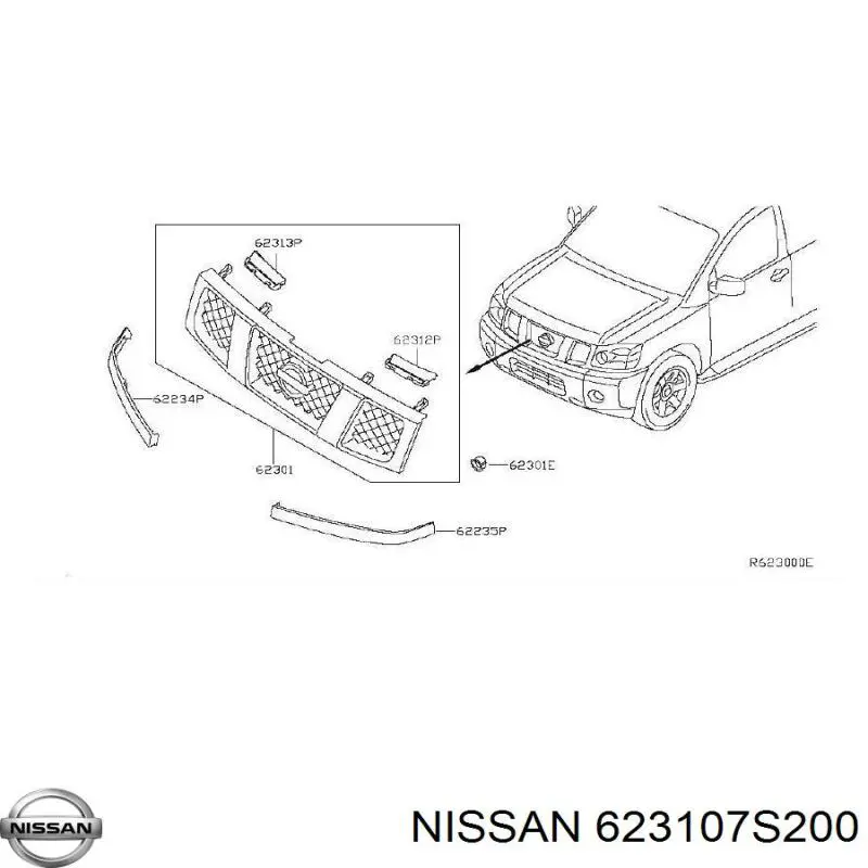 Облицювання радіатора Nissan Armada позашляховик (TA60) (2003 - 2026) ціна, від 56.69 USD