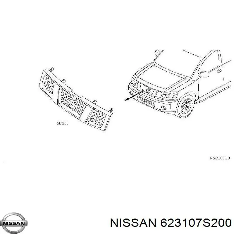 Купити Решітка радіатора Nissan Armada  TA60