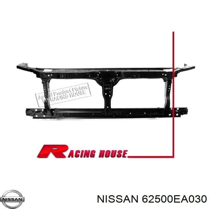 62500EA030 Nissan супорт радіатора в зборі/монтажна панель кріплення фар