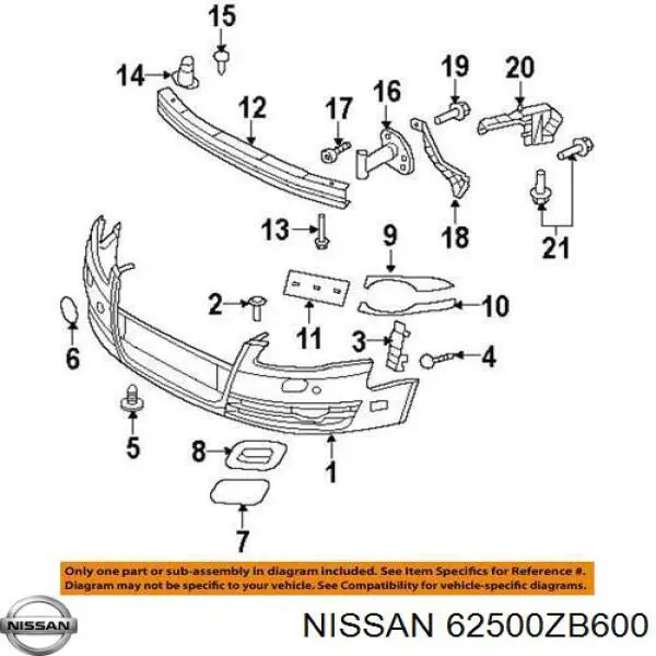 Купити Рамка радіатора Nissan Altima L31 