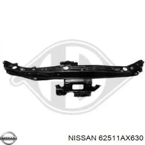 62511AX630 Nissan супорт радіатора верхній/монтажна панель кріплення фар