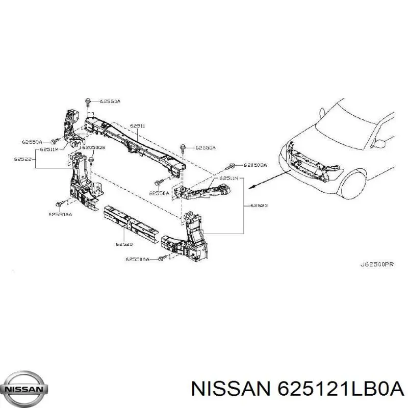  Nissan/Infiniti 625121LB0A ціна, від 100.82 USD