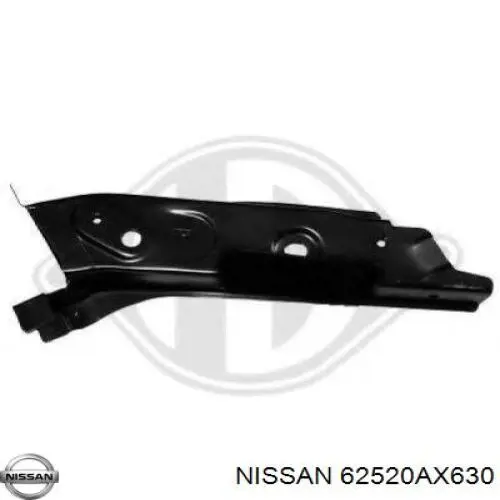 62520AX630 Nissan супорт радіатора верхній/монтажна панель кріплення фар
