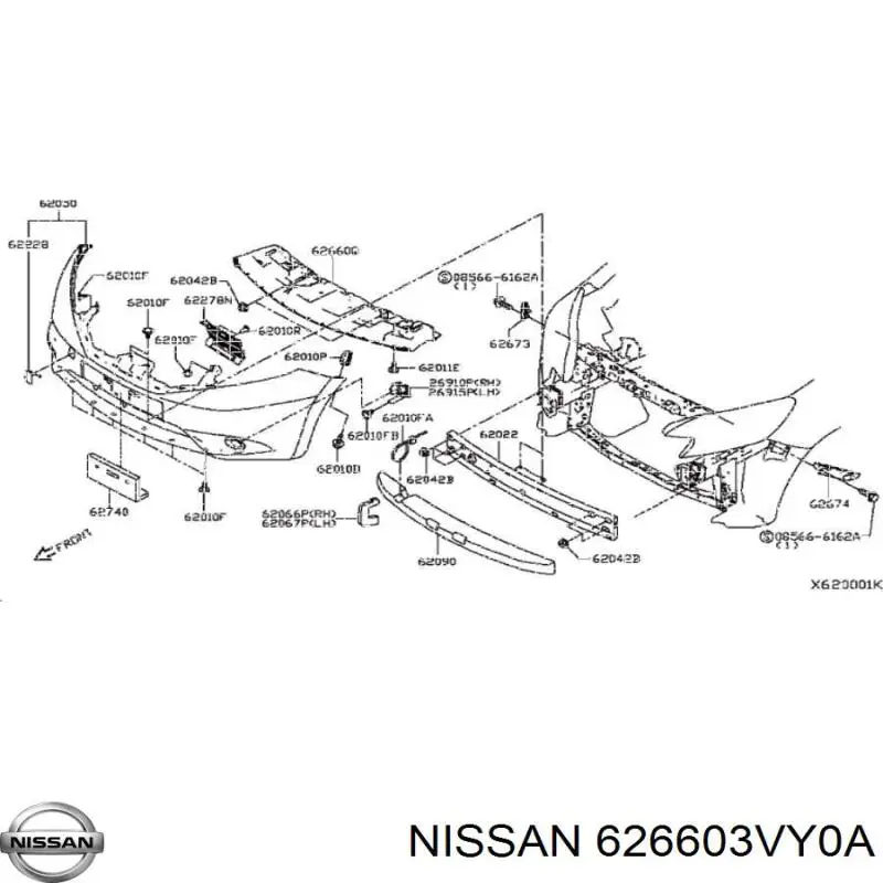  Nissan/Infiniti 626603VY0A ціна, від 57.00 USD