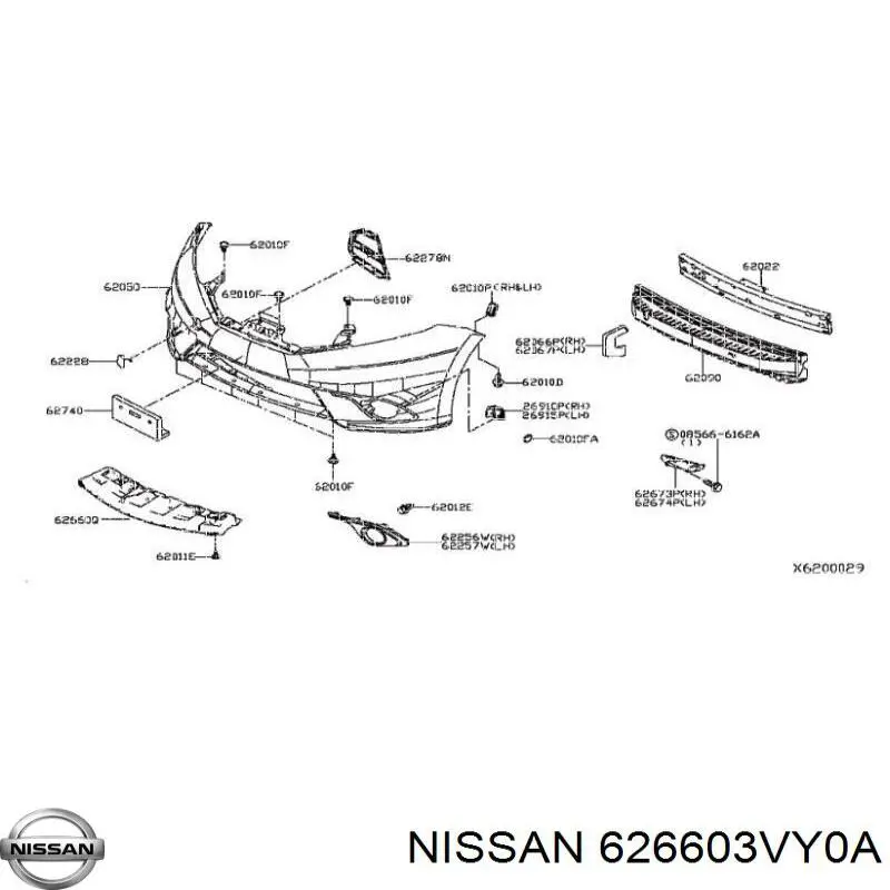  626603VY0A Nissan