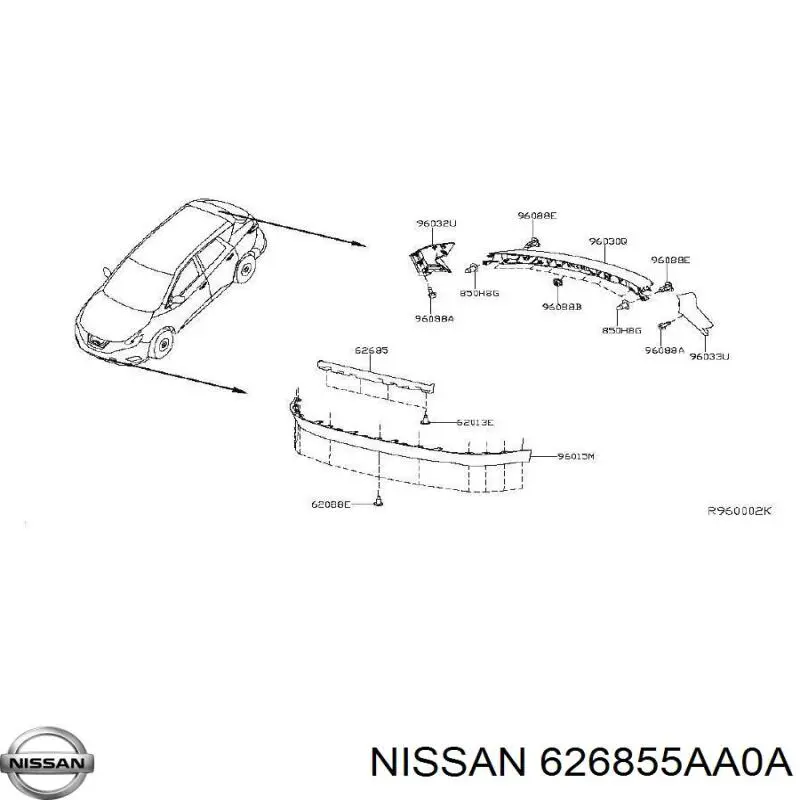  626855AA0A Nissan