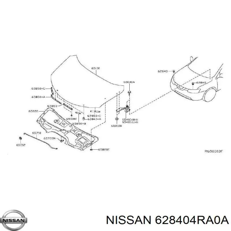  Nissan/Infiniti 628404RA0A ціна, від 3.81 USD