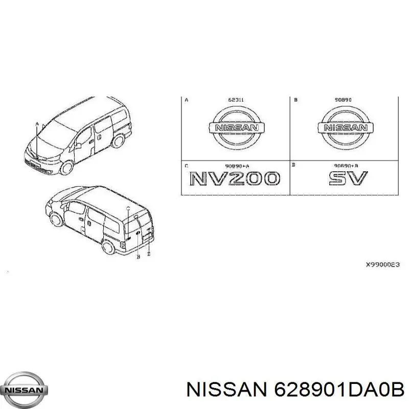Купити 628901DA0B Nissan/Infiniti 