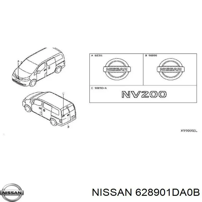  Nissan/Infiniti 628901DA0B ціна, від 95.23 USD