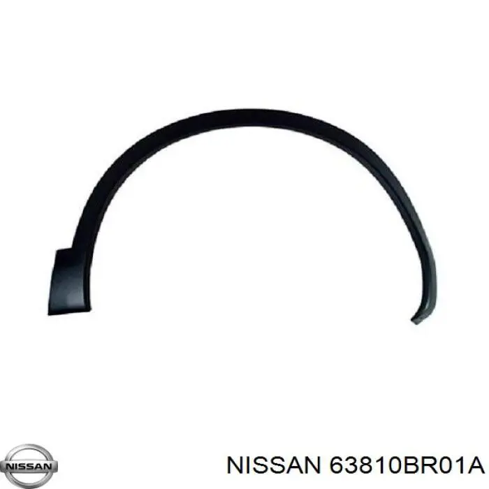 Молдинг арки крила переднього, правий Nissan/Infiniti 63810BR01A ціна, від 33.21 USD