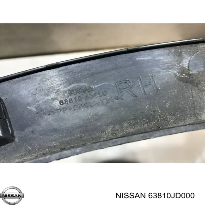 Молдинг передньої арки колеса, правий Nissan/Infiniti 63810JD000 ціна, від 33.30 USD