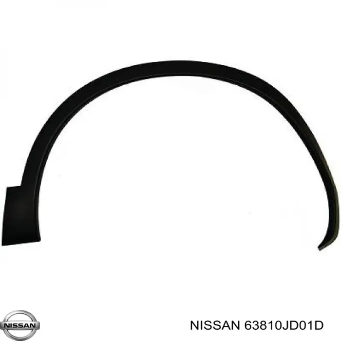 Молдинг арки крила переднього, правий Nissan/Infiniti 63810JD01D ціна, від 33.06 USD